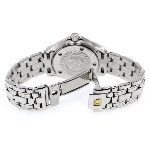 OMEGA Seamaster120 2571.81 Date Navy Dial Quartz Ladies Watch - Picture 3 of 12